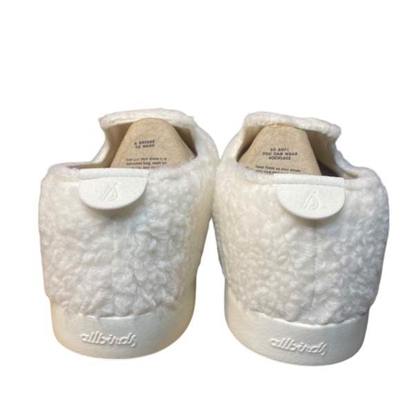 Allbirds Mens Wool Lounger Fluff Natural White Fleece Slippers Size 9 Casual NIB